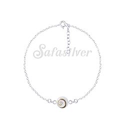 Wholesale 925 Sterling Silver 10mm Round Shiva Eye Bracelet 