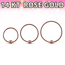 Wholesale 14K Rose Gold & Gold Nose Hoops
