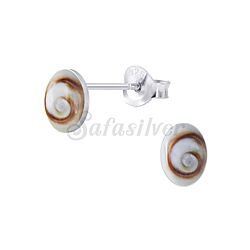 Wholesale 925 Silver Oval Shiva Eye Stud Earrings 