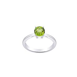 Wholesale Silver Round Green Peridot Semi Precious Ring,Peridot Stone