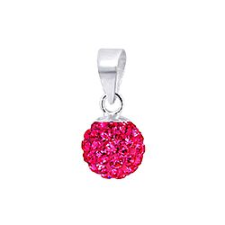 Wholesale 925 Sterling Silver Ball Light Rose Crystal Pendant