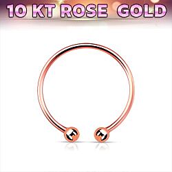 9k gold non-piericing nose hoops