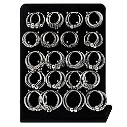 Wholesale 925 Sterling Silver Ball Bead Bali Hoop 20 Pairs Display Stand