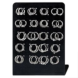 Wholesale 925 Sterling Silver Ball Beaded Bali 20 Pairs Display Stand