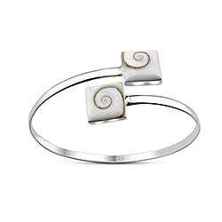 Wholesale 925 Sterling Silver Double Square Shiva Eye Bracelet
	
