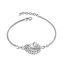 Wholesale 925 Sterling Silver Nautilus Shell Shiva Eye Bracelet