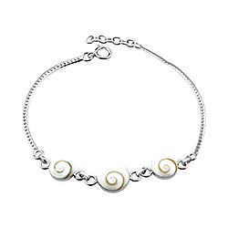 Wholesale 925 Sterling Silver Round Linked Shiva Eye Bracelet