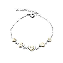 Wholesale 925 Sterling Silver Heart Shiva Eye Bracelet