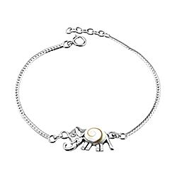 Wholesale 925 Sterling Silver Elephant Shiva Eye Bracelet
	
