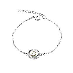 Wholesale 925 Sterling Silver 18mm Round Crystal Shiva Eye Bracelet