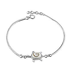 Wholesale 925 Sterling Silver Turtle Shiva Eye Bracelet
	