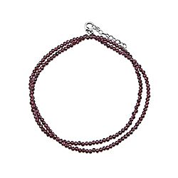Wholesale 925 Sterling Silver Red Garnet Beads Necklace