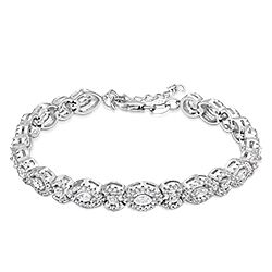 Wholesale 925 Sterling Silver Chain Cubic Zirconia Bracelet