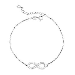 Wholesale 925 Sterling Silver Infinity Cubic Zirconia Bracelet