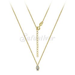 
Wholesale Silver Gold Plated Hamsa Hand Pendant Cubic Zirconia Rhodium Plated Necklace

