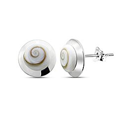 Wholesale Silver Sterling 10mm Circle Design Shiva Eye Earring Studs