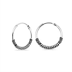 Wholesale 925 Sterling Silver 20mm S Spring Bali Hoop Earring