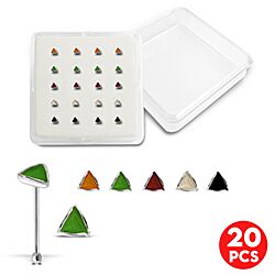 Triangle nose studs | Silver Nose Studs  Wholesale