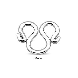 Wholesale 925 Sterling Silver 15mm Clasp Hook Finding