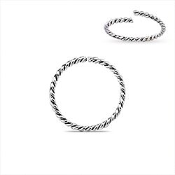 Wholesale item Handmade silver jewelry Twisted Hoop Nose Ring