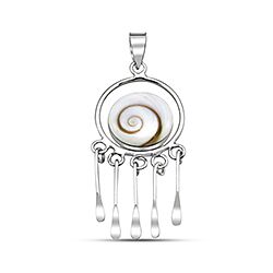 Wholesale 925 Sterling Silver Circle Dangle Design Shiva Eye Pendant