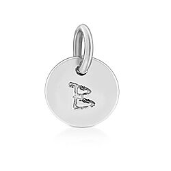 Wholesale 925 Sterling Silver Oxidized Alphabet B Charm
