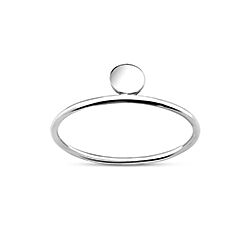 Round Design Plain Silver Ring