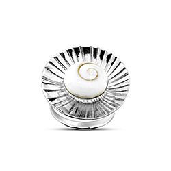 Wholesale 925 Silver Striped Round Design Shiva Eye Ring
