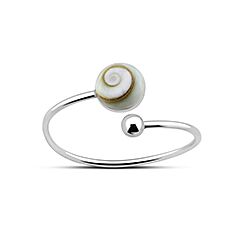 Wholesale 925 Sterling Silver Round Shaped Ball Shiva Eye Ring