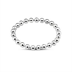 2mm Ball Beaded Ring Silver