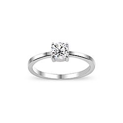 Wholesale Silver Prong Setting Clear CZ Ring 120