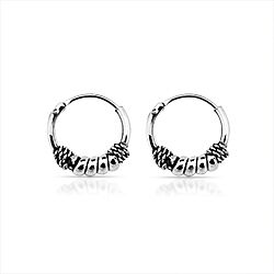 Wholesale 925 Sterling Silver Twisted Rope Bali Hoop Earrings