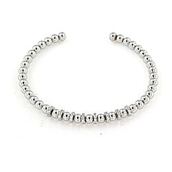 Wholesale 925 Sterling Silver Ball Beaded Cubic Zirconia Bracelet