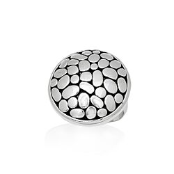  Wholesale  925 Sterling Silver Round Shape Electroform Ring