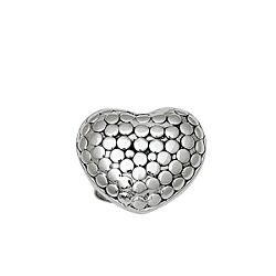 Wholesale 925 Silver Heart Shape Electroform Ring
