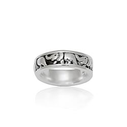 Wholesale 925 Sterling Silver Elephant Design Electroform Ring