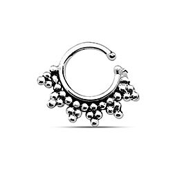 Wholesale Sterling Silver Oxidized Septum Ring 