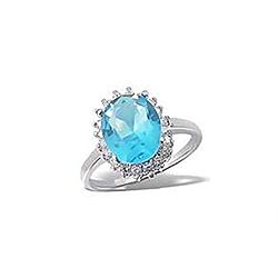 Wholesale Silver Fuchsia Opal CZ Semi Precious Ring, Cubic Zircon Stone