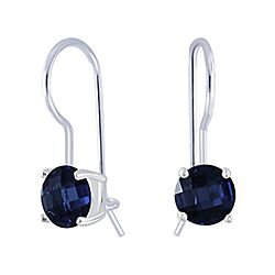 Wholesale 925 Sterling Silver Blue Cubic Zirconia Earring