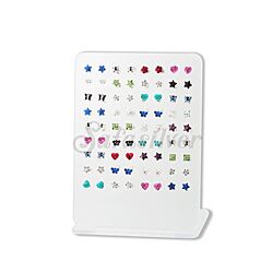 Wholesale 925 Sterling Silver Mixed Design 36 Pairs Display Stand