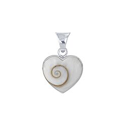 Wholesale 925 Sterling Silver Heart 10mm Shiva Eye Pendant 