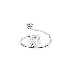 Wholesale 925 Sterling Silver Spiral Crystal Toe Ring