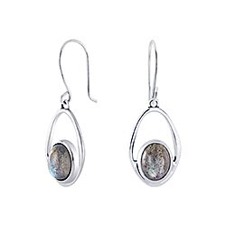 Wholesale 925 Sterling Silver Teardrop Oval Semi Precious Earrings