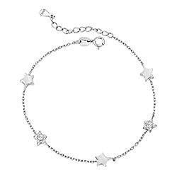 Wholesale 925 Sterling Silver Star Cubic Zirconia Bracelet