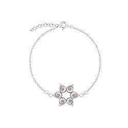 Wholesale 925 Sterling Silver Sunflower Shiva Eye Bracelet