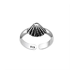 Wholesale 925 Silver Seashell Plain Toe Ring