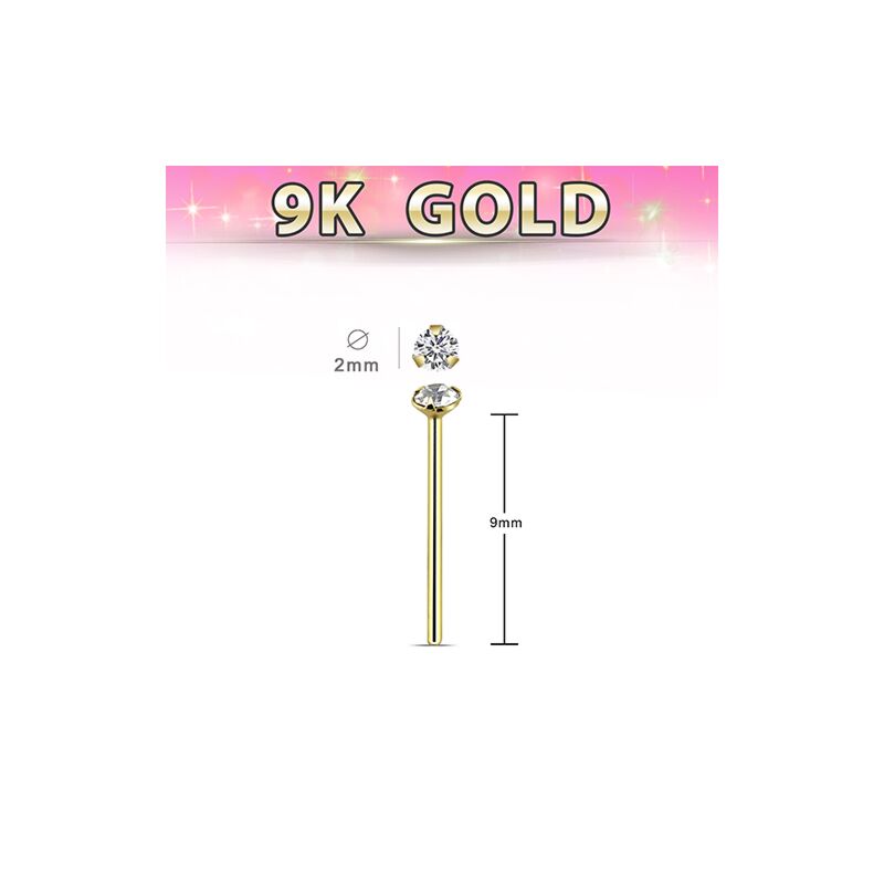 9 carat discount gold nose studs