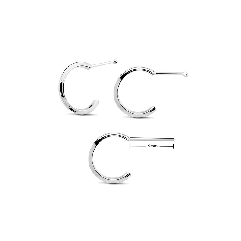 925 Sterling silver Nose ring trendy helix cartilage tragus nose piercing  jewelry 6mm 8mm 10mm 20pcs/