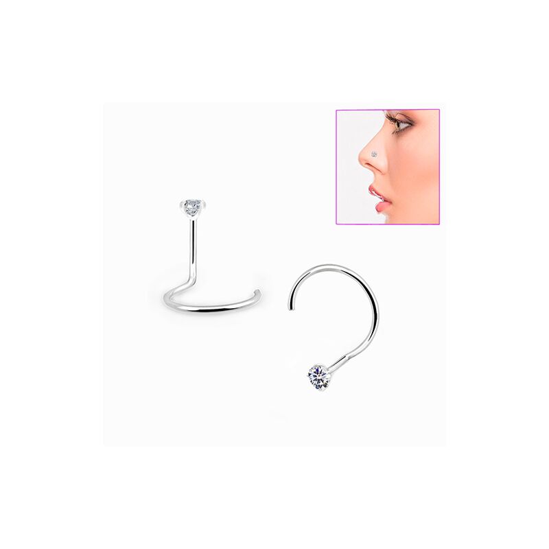 Nose Cuff with sparkling CZ- Fake Nose Ring