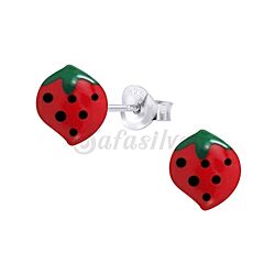 Wholesale 925 Sterling Silver Strawberry Kids Stud Earrings  